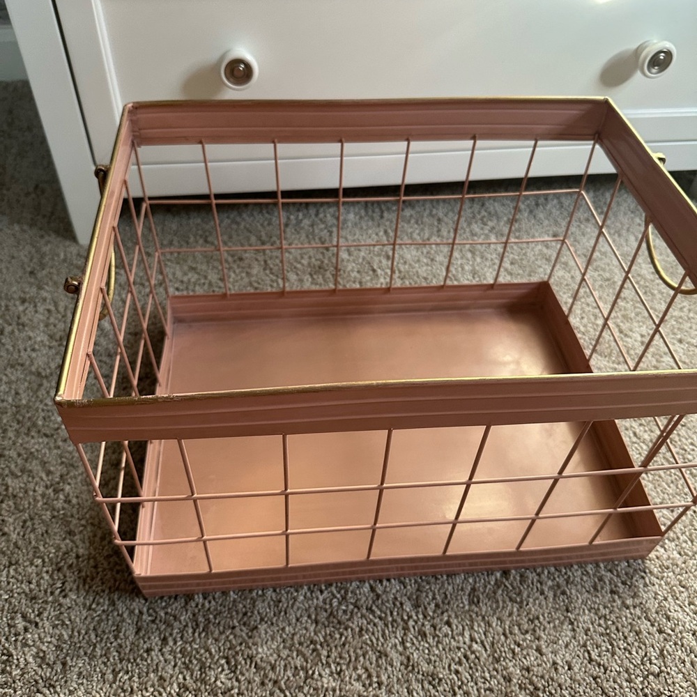 rose gold basket for home and decor